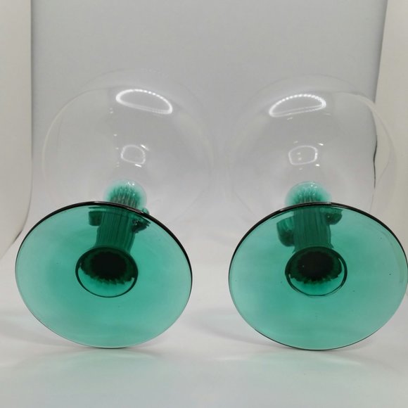 Libbey Cactus Margarita Glasses With Juniper Stem Cactus Stems Coupe Set of 2 - Picture 7 of 10